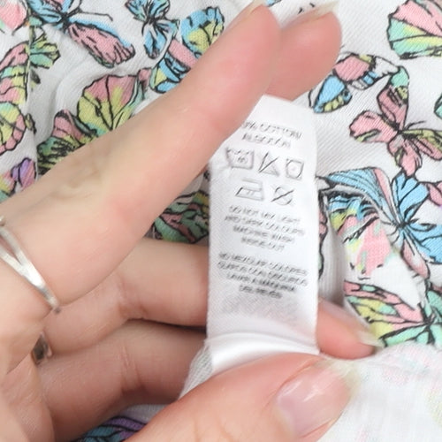 Dunnes Stores Girls Multicoloured Butterfly Print Cotton A-Line Dress 6-7 Years