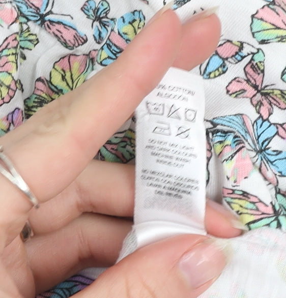 Dunnes Stores Girls Multicoloured Butterfly Print Cotton A-Line Dress 6-7 Years