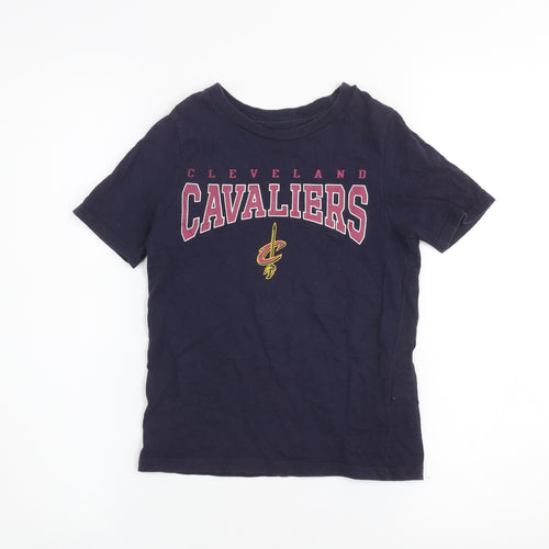 NBA Boys Cleveland Cavaliers Navy Blue Cotton Short Sleeve T-Shirt 6-7 Years