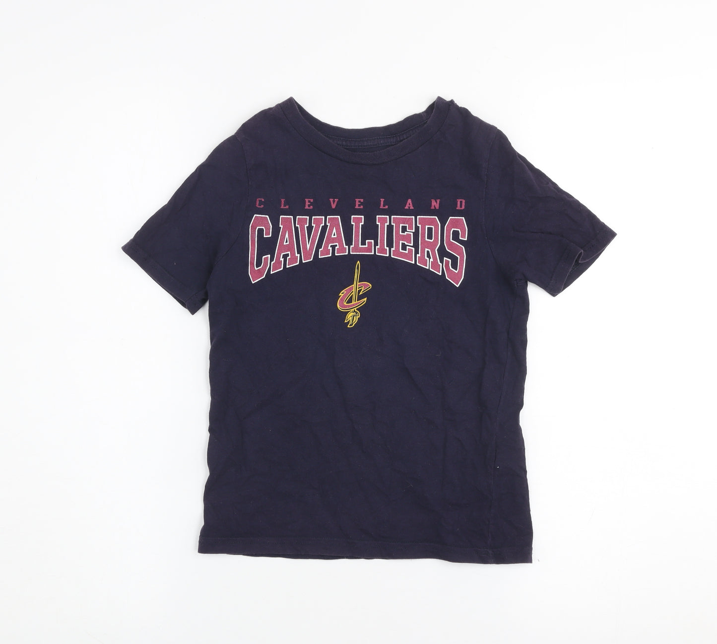 NBA Boys Cleveland Cavaliers Navy Blue Cotton Short Sleeve T-Shirt 6-7 Years