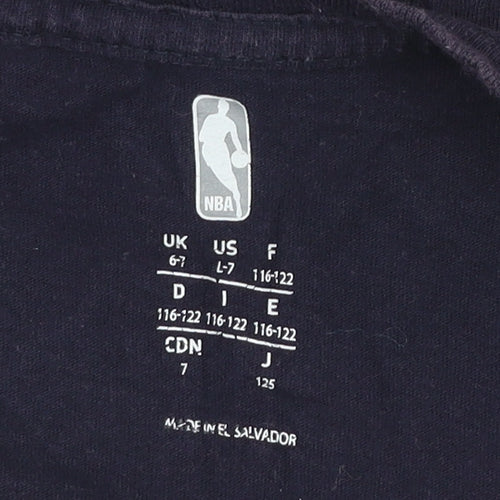 NBA Boys Cleveland Cavaliers Navy Blue Cotton Short Sleeve T-Shirt 6-7 Years