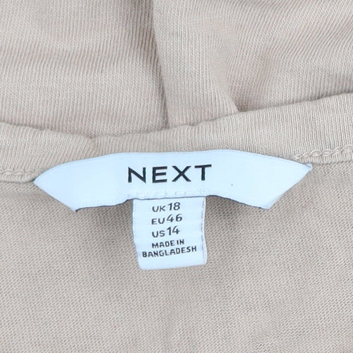 Next Womens Beige Sequin Star Cotton T-Shirt UK 18