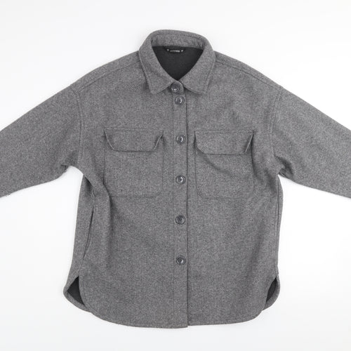 Dunnes Mens Grey Basic Button Fleece Jacket Size S