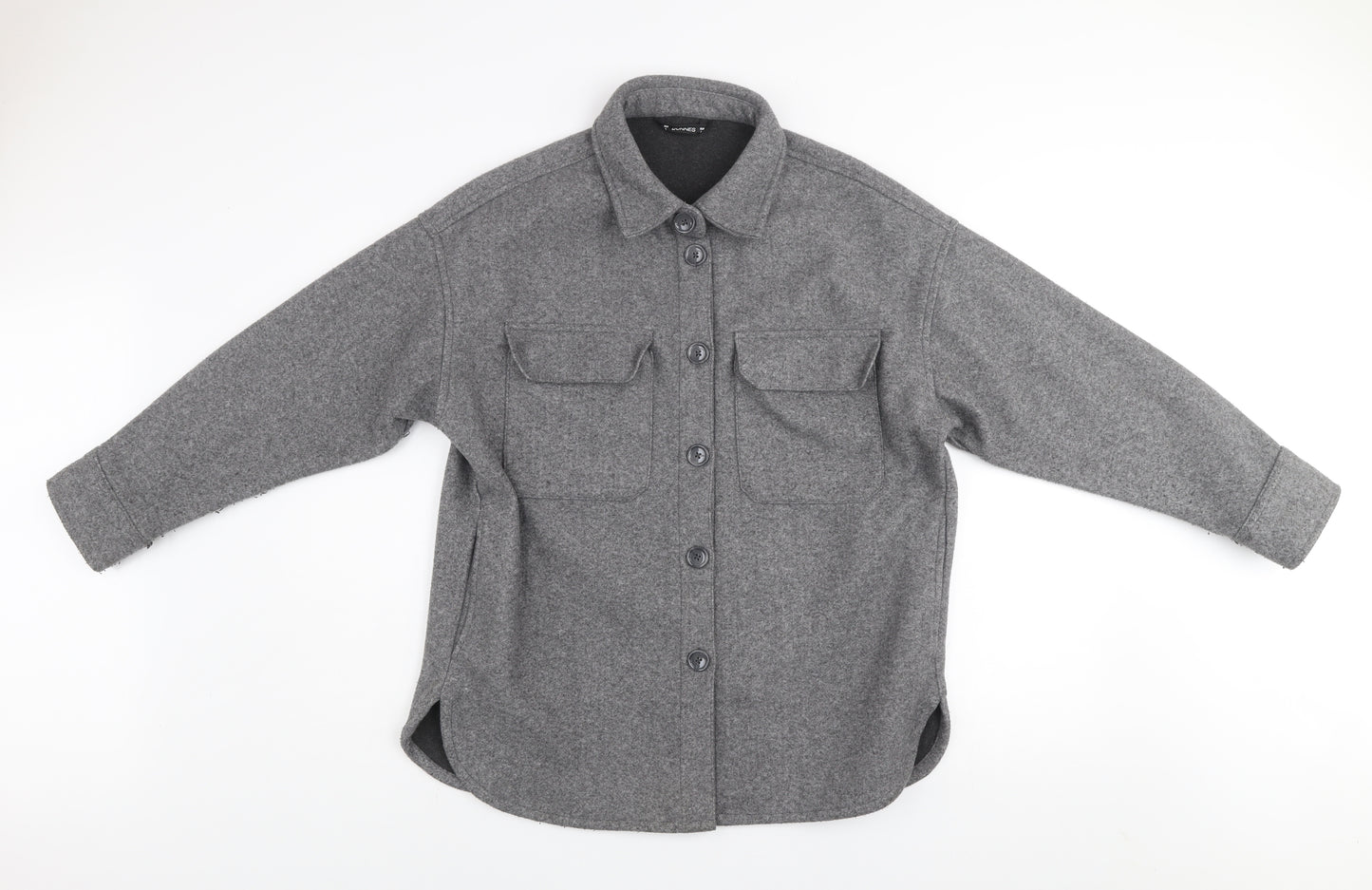 Dunnes Mens Grey Basic Button Fleece Jacket Size S