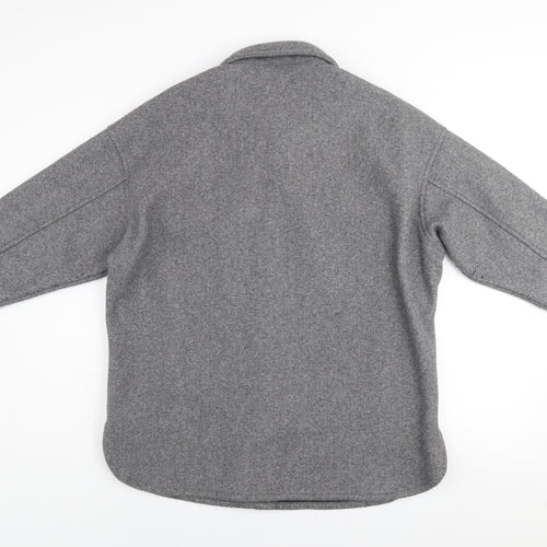 Dunnes Mens Grey Basic Button Fleece Jacket Size S