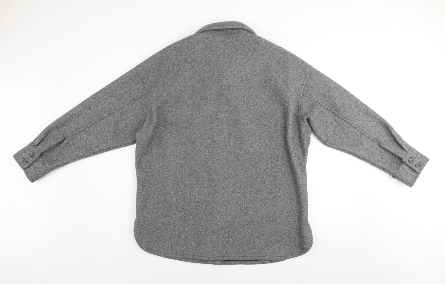 Dunnes Mens Grey Basic Button Fleece Jacket Size S
