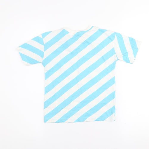 Tu Bluey Boys Blue Stripe Cotton T-Shirt 5-6 Years Short Sleeve