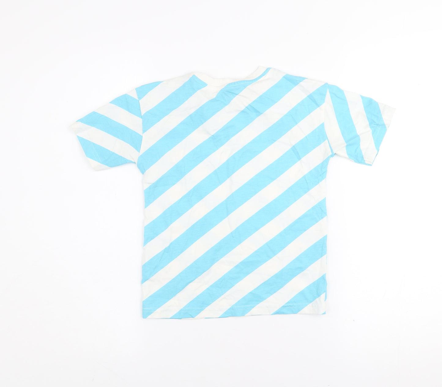 Tu Bluey Boys Blue Stripe Cotton T-Shirt 5-6 Years Short Sleeve