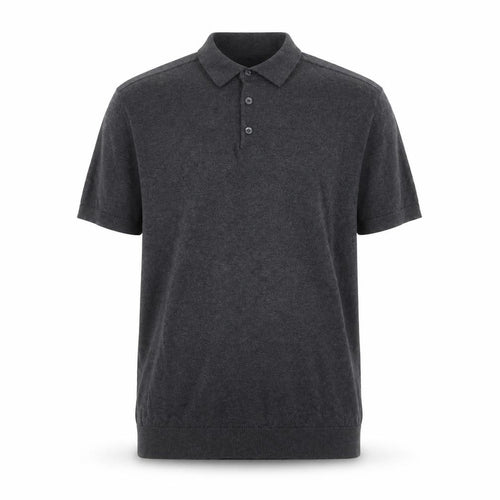 Selected Homme Men's Grey Cotton Polo Shirt XL Short Sleeve Casual Top