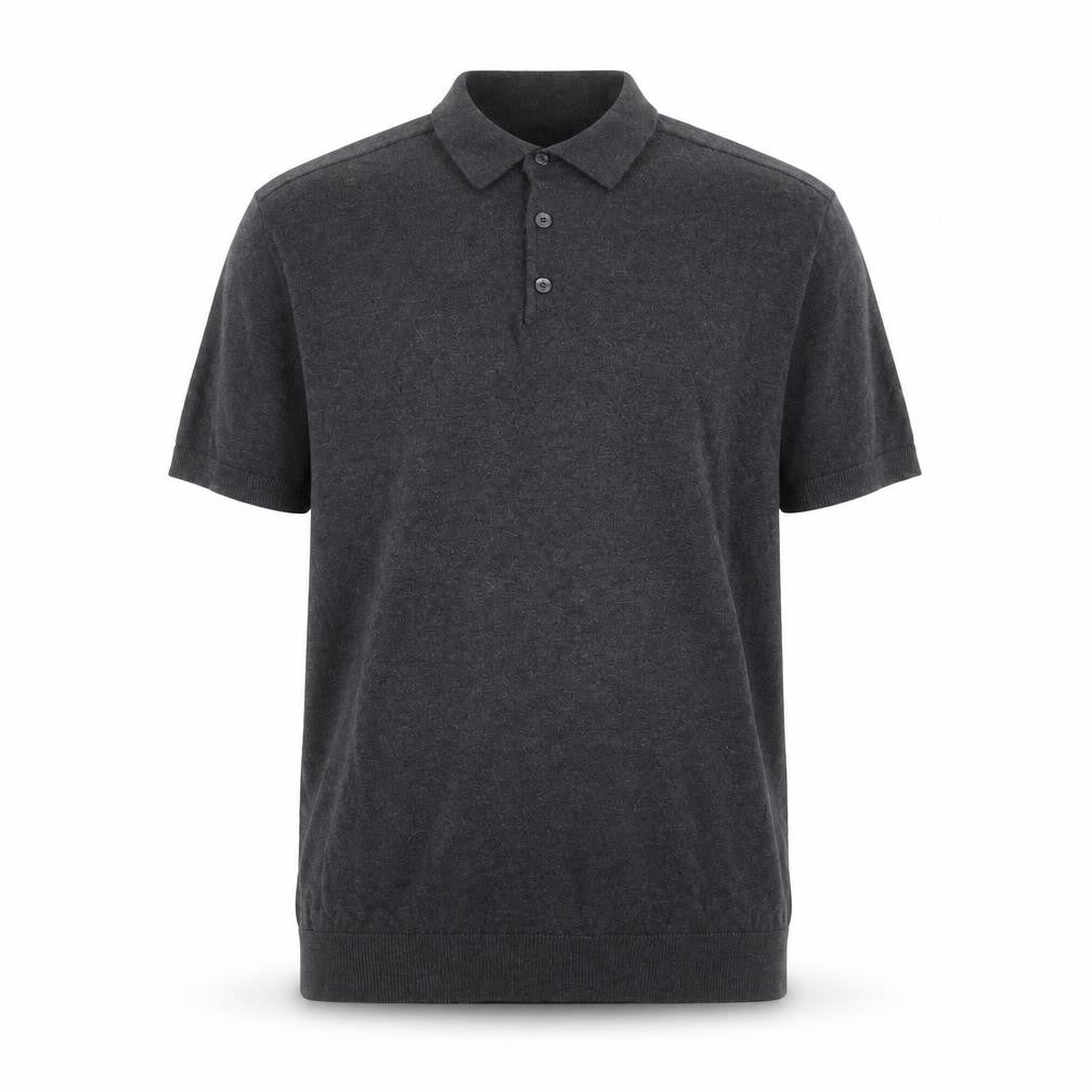 Selected Homme Men's Grey Cotton Polo Shirt XL Short Sleeve Casual Top