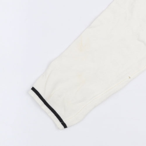Stradivarius Women Ivory Crew Neck Pullover Jumper Size 12