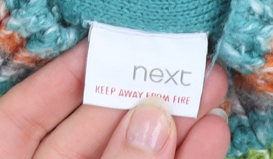 Next Girls Multicoloured Striped Short Sleeve Button Cardigan 4-5 Years