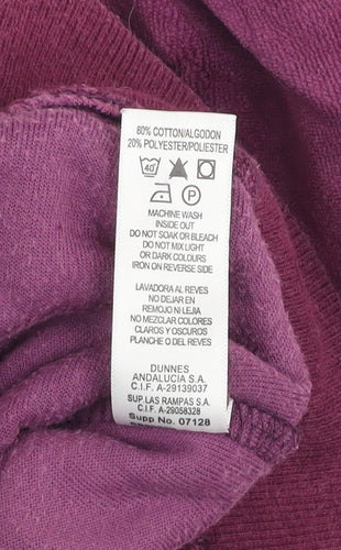 Dunnes Girls Purple Velour Full Zip Hoodie Age 4 Years Rhinestone Heart