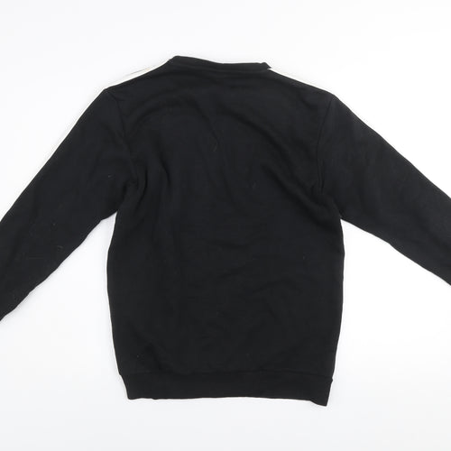 Adidas Mens Black Pullover Sweatshirt Small Crew Neck