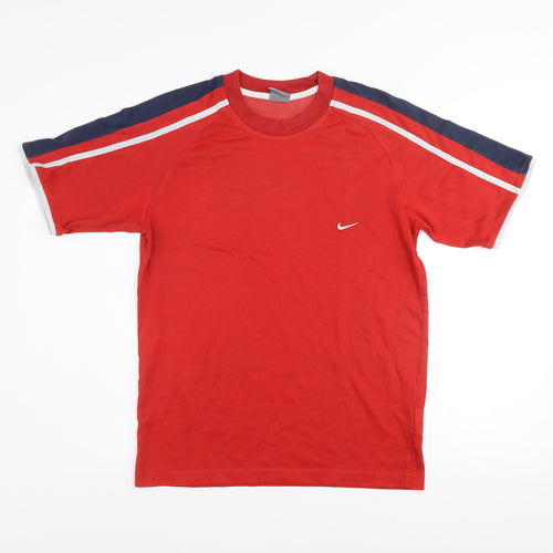 Nike Mens Red Short Sleeve Raglan Sports T-Shirt Size M