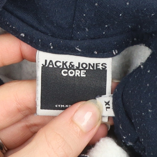 Jack & Jones Men's Grey Pullover Hoodie XL