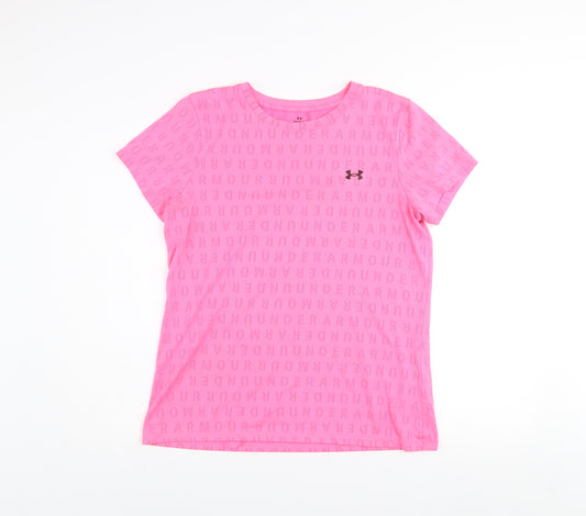 Under Armour Men’s Pink Lightweight T-Shirt L Gym Training Top