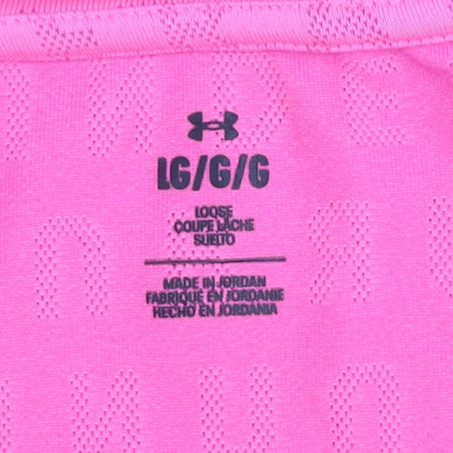 Under Armour Men’s Pink Lightweight T-Shirt L Gym Training Top