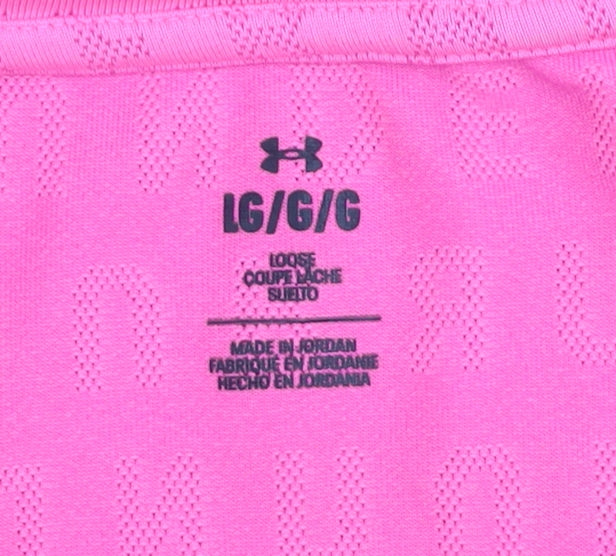 Under Armour Men’s Pink Lightweight T-Shirt L Gym Training Top