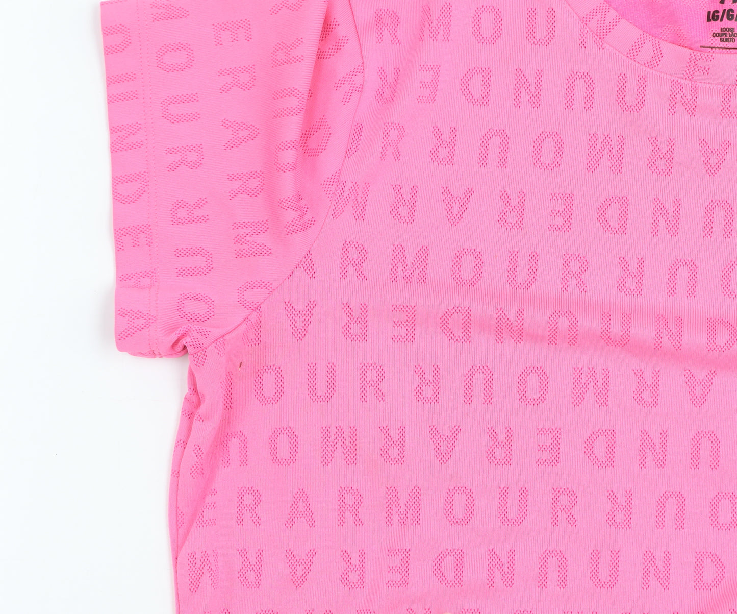 Under Armour Men’s Pink Lightweight T-Shirt L Gym Training Top