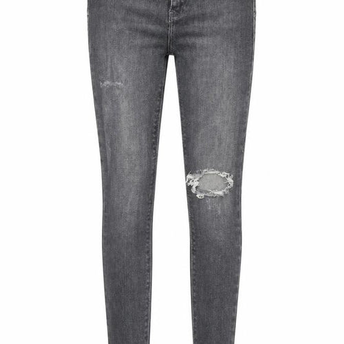River Island Women Grey Skinny Distressed Jeans Size 8