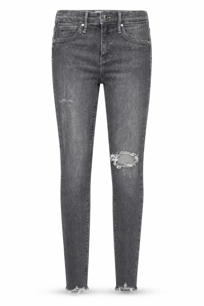 River Island Women Grey Skinny Distressed Jeans Size 8