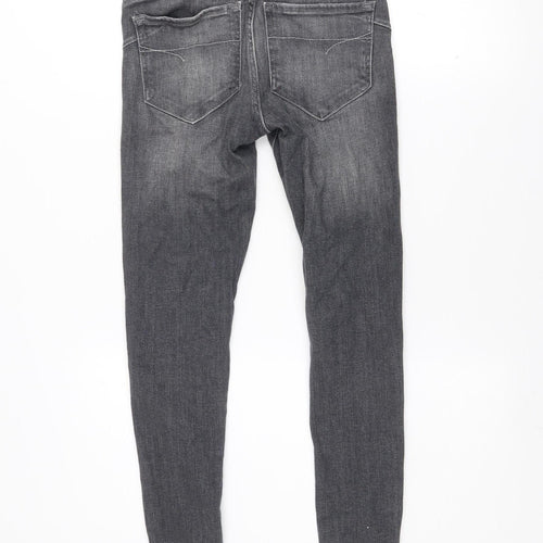 River Island Women Grey Skinny Distressed Jeans Size 8