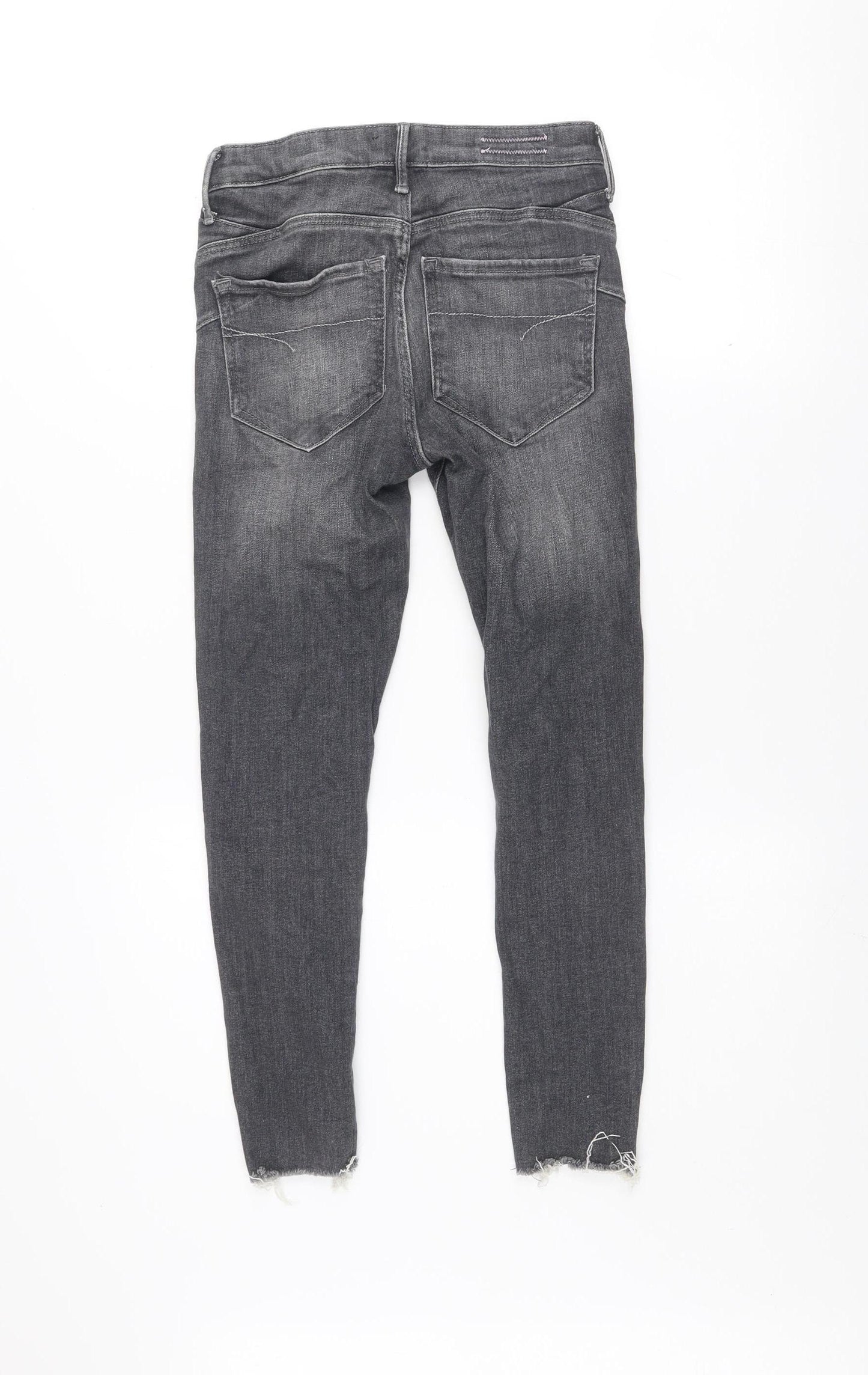 River Island Women Grey Skinny Distressed Jeans Size 8