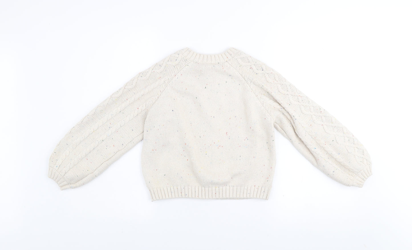 Leigh Tucker Willow Girls Beige Cable Knit Button Cardigan 11-12 Years