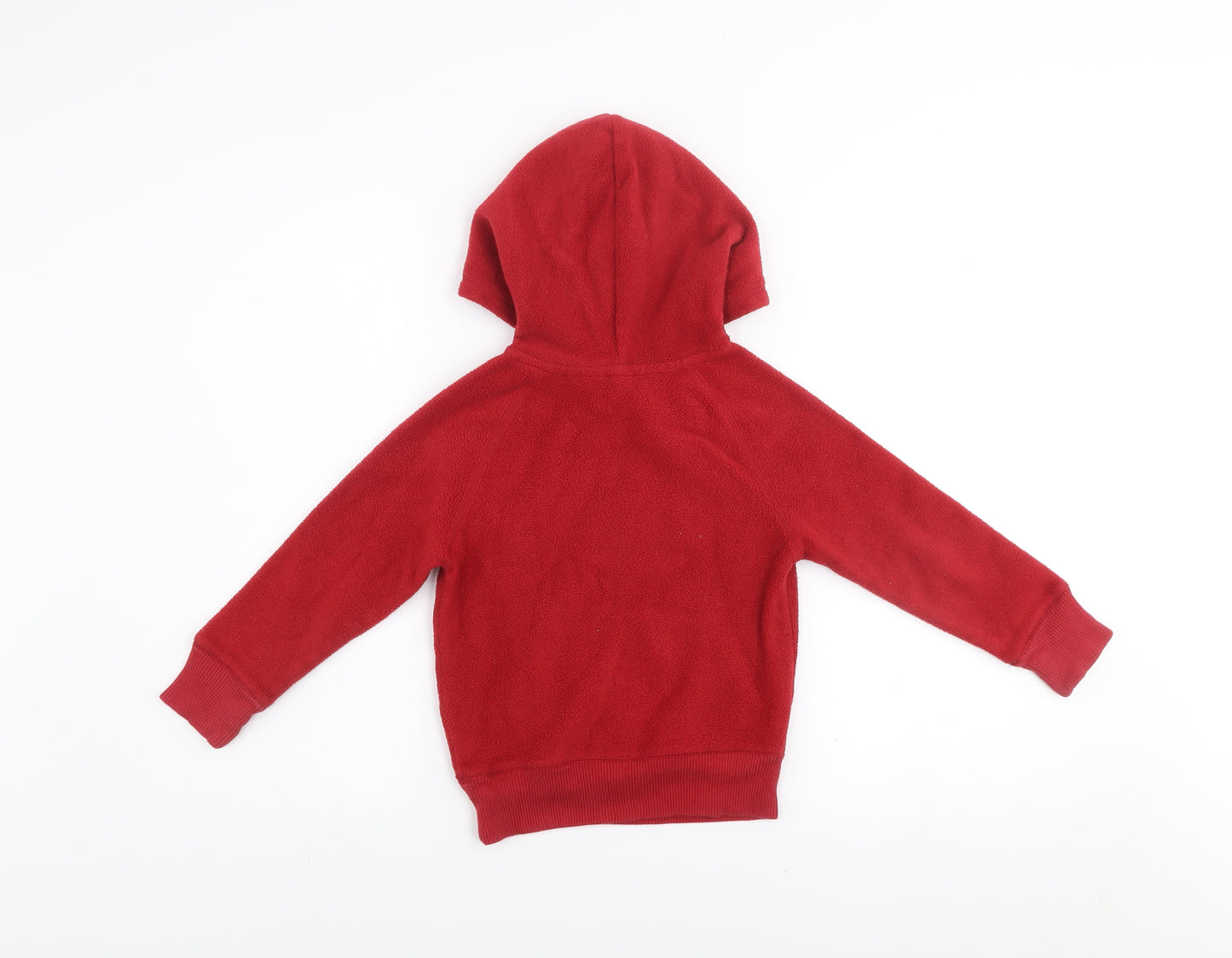 GAP Kids Girls Red Fleece Hoodie XS 4-5 Years Pullover Sweatshirt