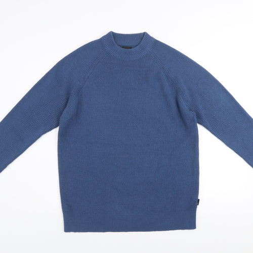 Burton Menswear London Blue Acrylic Crew Neck Men's Jumper Size L