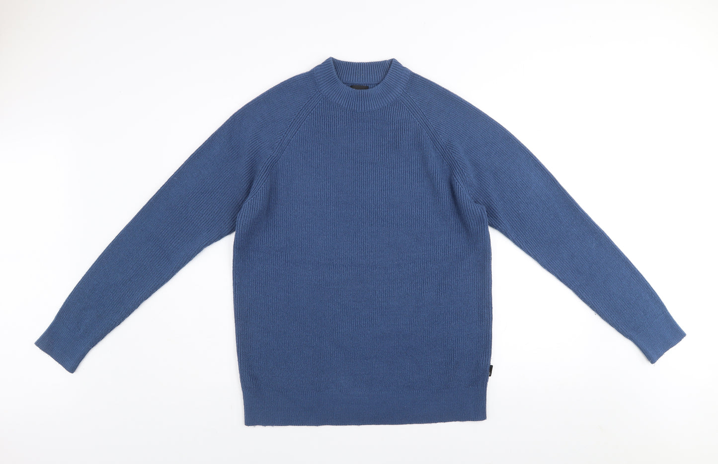 Burton Menswear London Blue Acrylic Crew Neck Men's Jumper Size L