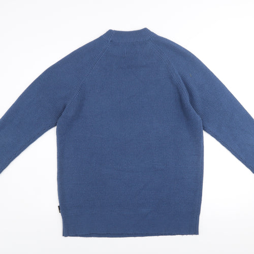 Burton Menswear London Blue Acrylic Crew Neck Men's Jumper Size L