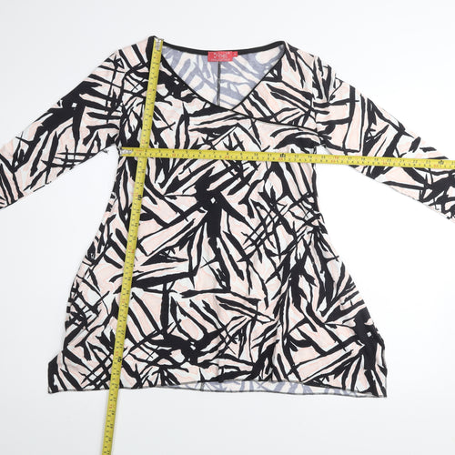 Yoel Collection Women's Multicoloured Tunic Blouse S Long Sleeve V-Neck