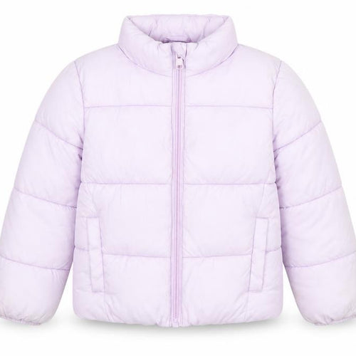 Primark Girls Purple Puffer Jacket 4-5 Years Winter Quilted Coat