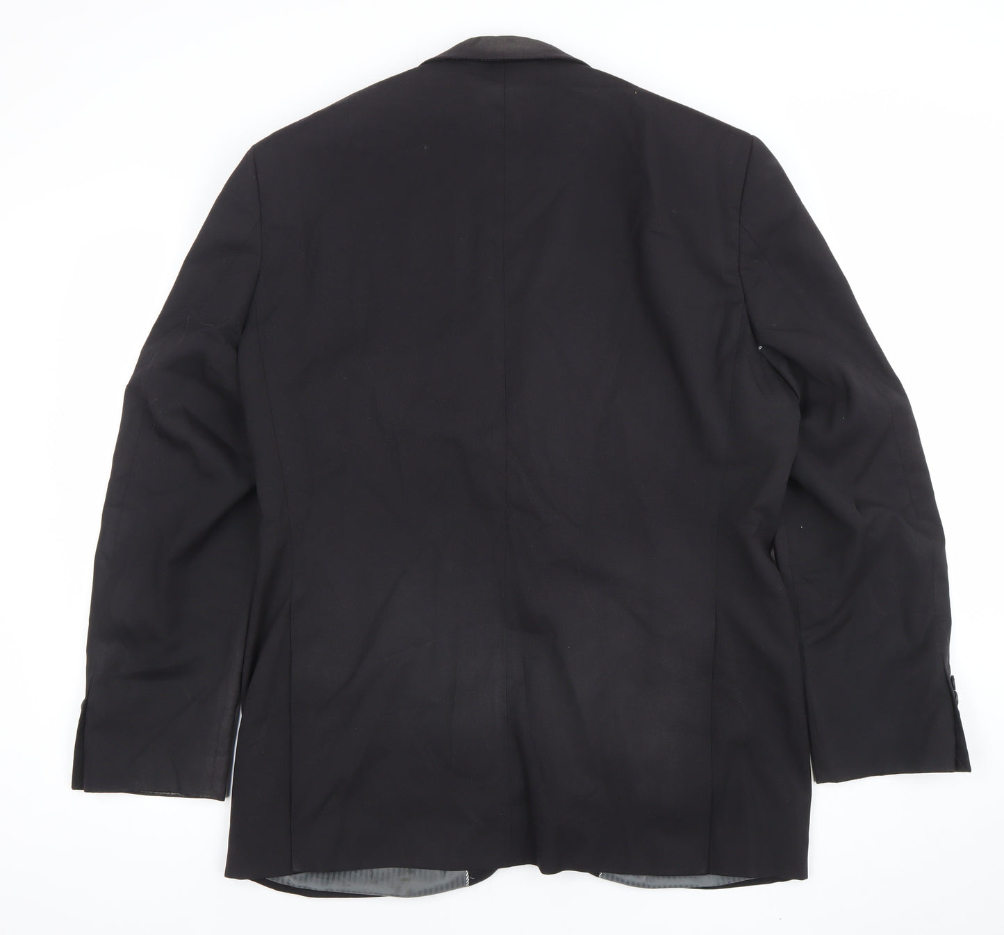 Brook Taverner Men's Black Wool Blend 42R Classic Two-Button Blazer