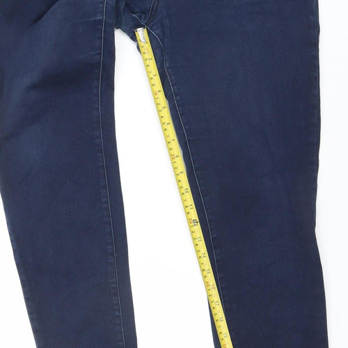 New Look Women's Blue Super Skinny Mid Rise Jeggings Size 8