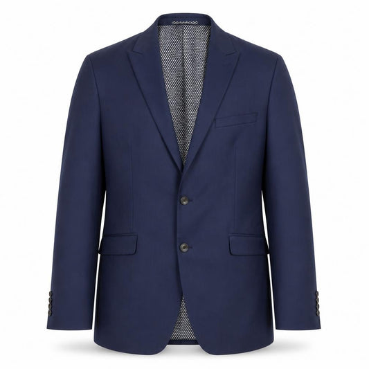 Marks and Spencer Mens Blue 42R Regular Fit Wool Blend Blazer