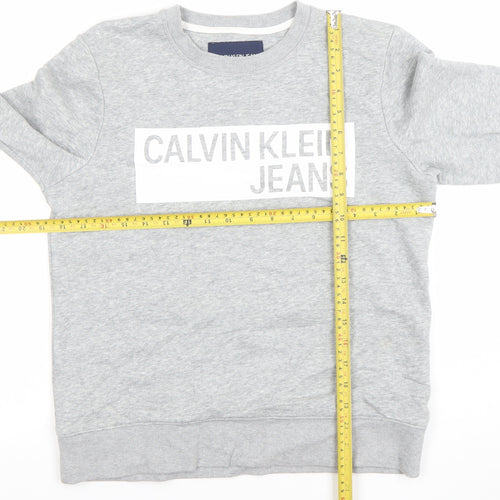 Calvin Klein Jeans Women's Grey Logo Sweatshirt Size S Pullover