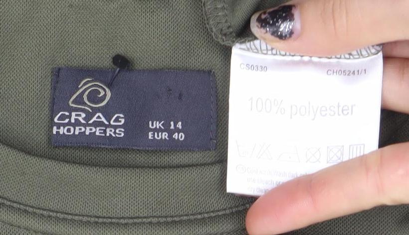 Craghoppers Women’s Green Long Sleeve Activewear Top Size 14