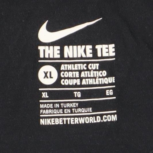 Nike Men's Black XL Athletic Fit Sports Graphic T-Shirt