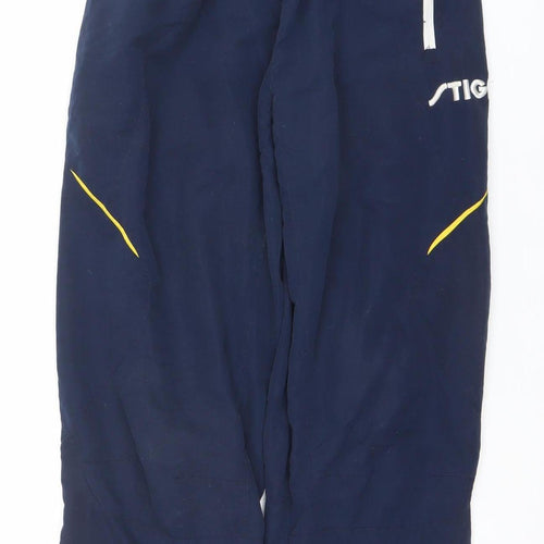 Stiga Boys Blue XS Track Pants Lightweight Polyester Sports Trousers