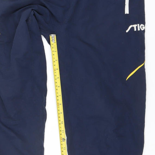 Stiga Boys Blue XS Track Pants Lightweight Polyester Sports Trousers
