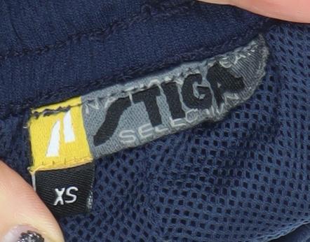 Stiga Boys Blue XS Track Pants Lightweight Polyester Sports Trousers