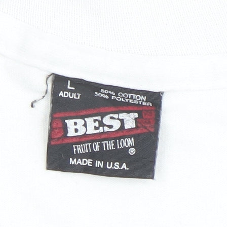 Fruit of the Loom Men's White L Vintage Soddy Daisy Trojans Graphic T-Shirt
