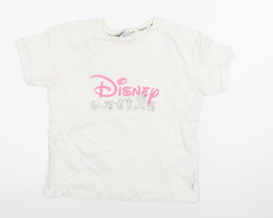 George Girls White Disney Graphic T-Shirt 11-12 Years Mickey Minnie