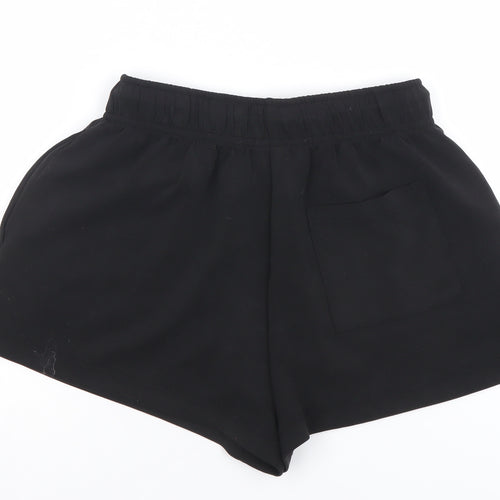 Oysho Womens Black XS Athletic Activewear Shorts Polyester Modal Blend