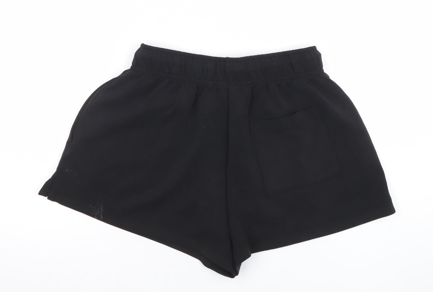 Oysho Womens Black XS Athletic Activewear Shorts Polyester Modal Blend