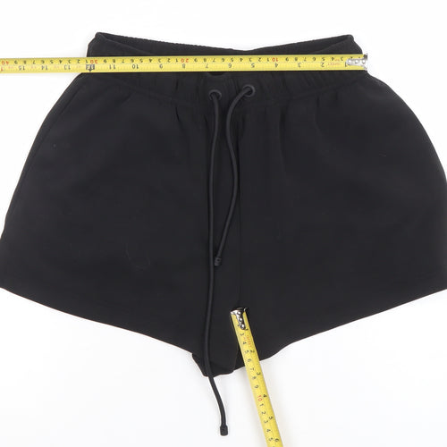 Oysho Womens Black XS Athletic Activewear Shorts Polyester Modal Blend