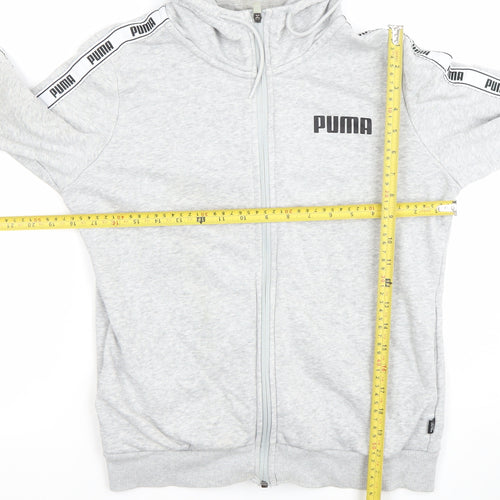 Puma Womens Grey Full Zip Hoodie Medium Hooded Sportswear